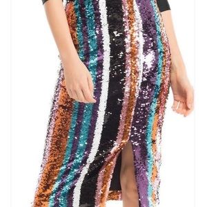 Gracia midi multi-color sequin skirt
Worn once